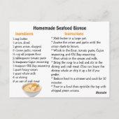 Happy National Seafood Bisque Day Recipe Card Postkarte (Rückseite)