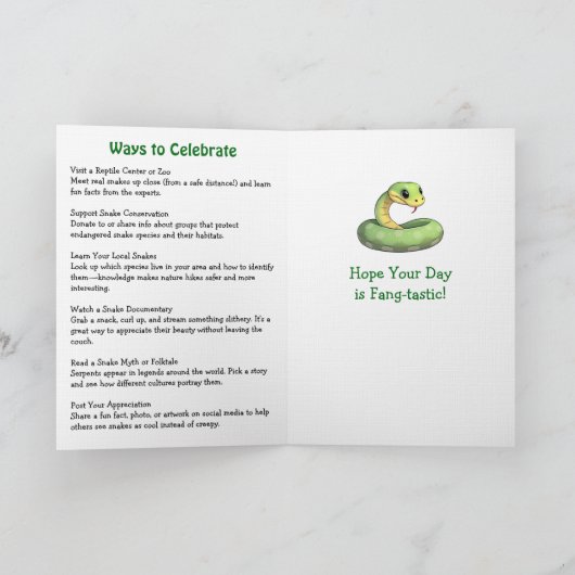 Happy National Serpent Day | February 1st Karte (Innenseite)