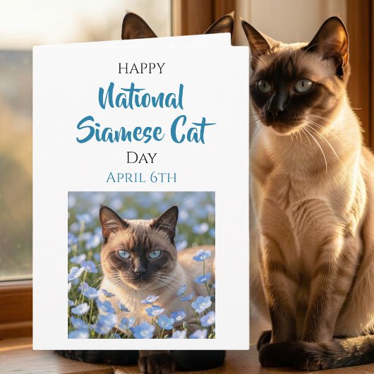Happy National Siamese Cat Day | April 6th Karte