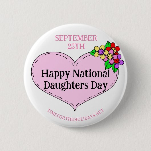 Happy National Sisters Day - 25. September Button (Vorderseite)