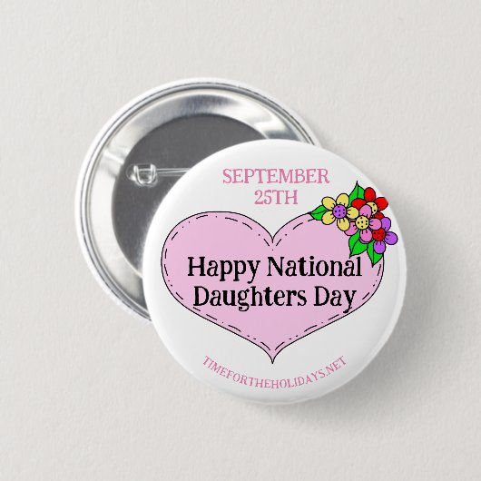 Happy National Sisters Day - 25. September Button (Vorne & Hinten)