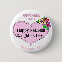 Happy National Sisters Day - 25. September Button