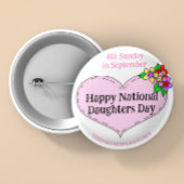 Happy National Sisters Day Button