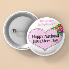 Happy National Sisters Day Button