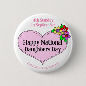 Happy National Sisters Day Button (Vorderseite)
