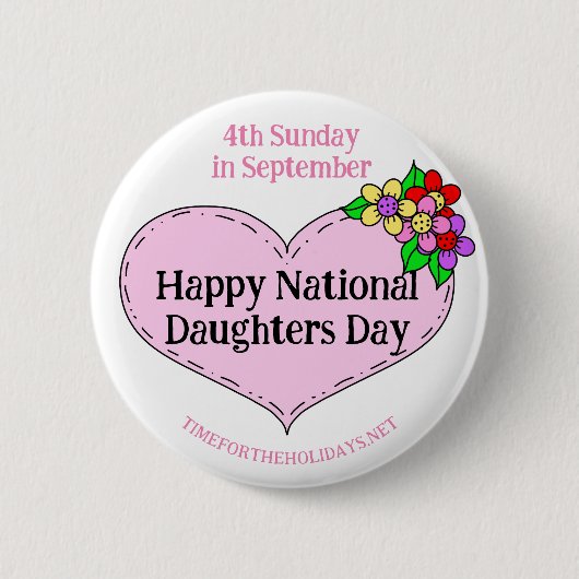 Happy National Sisters Day Button (Vorderseite)