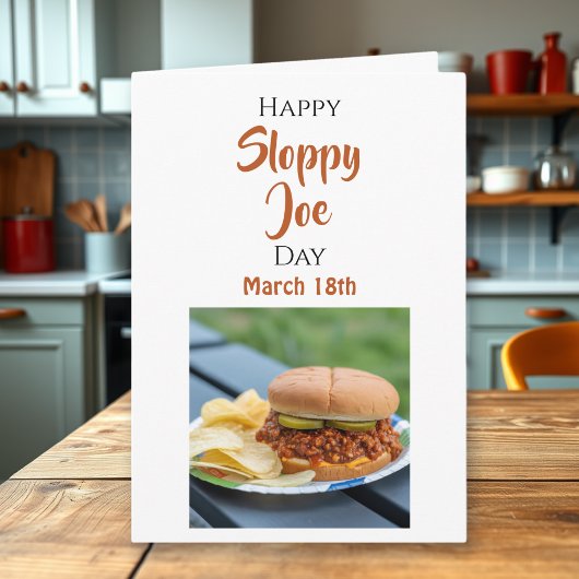 Happy National Sloppy Joe Day - March 18th Karte