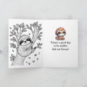 Happy National Sloth Day | 20. Oktober Karte (Innenseite)