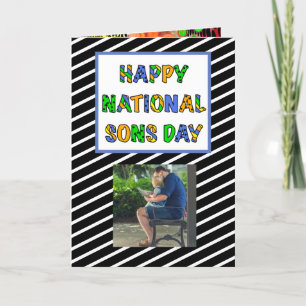 Happy National Sons Day 28. September Card Karte
