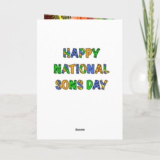 Happy National Sons Day | 28. September Card Karte (Rückseite)
