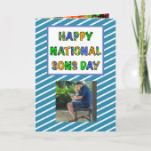 Happy National Sons Day | 28. September Card Karte (Vorderseite)