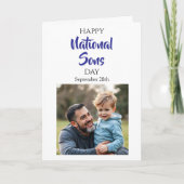 Happy National Sons Day! 28. September Karte (Vorderseite)