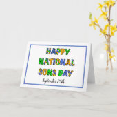 Happy National Sons Day | 28. September Karte (Gelbe Blume)