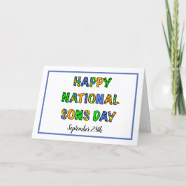 Happy National Sons Day | 28. September Karte