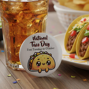 Happy National Taco Day Erster Dienstag im Oktober Button