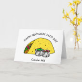 Happy National Taco Day, Funny Food Holiday Karte (Gelbe Blume)
