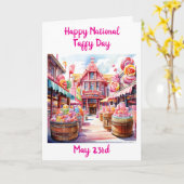 Happy National Taffy Day! 23. Mai Spaß Urlaub Karte (Gelbe Blume)