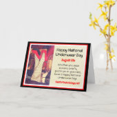 Happy National Underwear Day, 6. August Karte (Gelbe Blume)