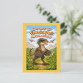 Happy National Velociraptor Awareness Day – Funny Postkarte (Stehend Vorderseite)