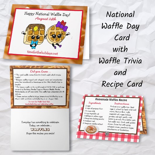Happy National Waffle Day + Rezept Card Karte