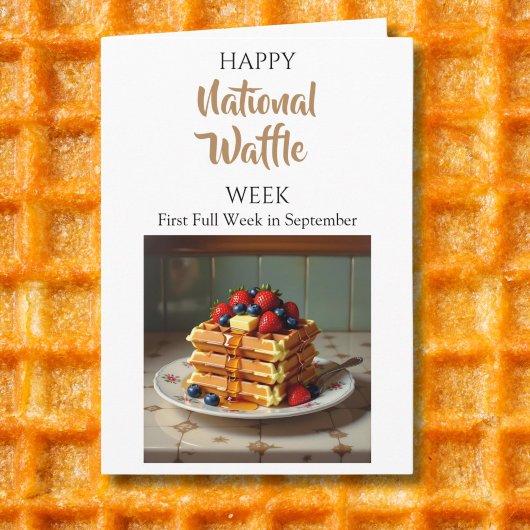 Happy National Waffle Week Karte