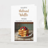 Happy National Waffle Week Karte (Vorderseite)