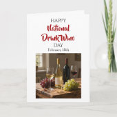Happy National Wine Day! February 18th Karte (Vorderseite)
