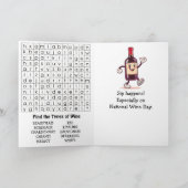 Happy National Wine Day! February 18th Karte (Innenseite)