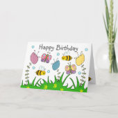 Happy Nature Birthday Karte (Vorderseite)