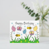 Happy Nature Birthday Postkarte (Stehend Vorderseite)