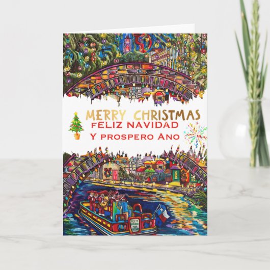 Happy Navidad San Antonio Weihnachtskarte Feiertagskarte (Vorderseite)