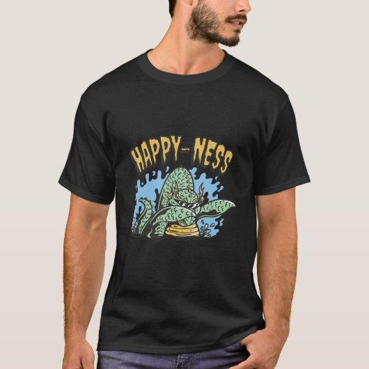 Happy-Ness - Loch Ness Monster PUN T-Shirt (Vorderseite)