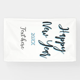 Happy neues Jahr blau schwarz kalt schlicht Jahr s Banner