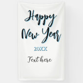 Happy neues Jahr blau schwarz kalt schlicht Jahr s Banner (Vertikal)