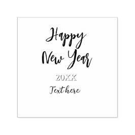 Happy neues Jahr blau schwarz kalt schlicht Jahr s Permastempel