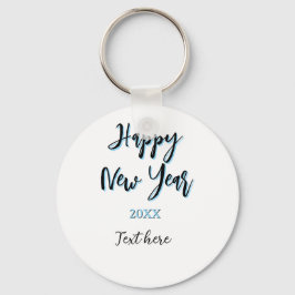 Happy neues Jahr blau schwarz kalt schlicht Jahr s Schlüsselanhänger