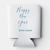Happy neues Jahr hinzufügen Name Liebe blau schlic Dosenkühler (Rückseite)