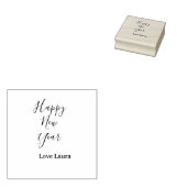 Happy neues Jahr hinzufügen Name Liebe blau schlic Gummistempel (Stempel)