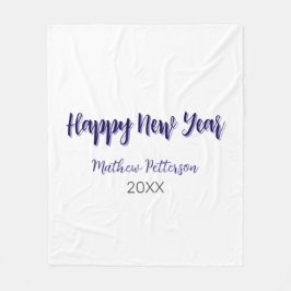 Happy neues Jahr lila schwarz hinzufügen Jahr einf Fleecedecke