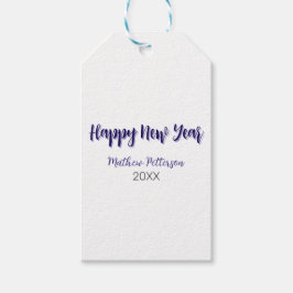 Happy neues Jahr lila schwarz hinzufügen Jahr einf Geschenkanhänger