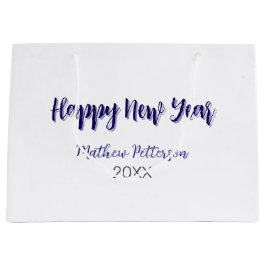 Happy neues Jahr lila schwarz hinzufügen Jahr einf Große Geschenktüte