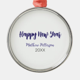 Happy neues Jahr lila schwarz hinzufügen Jahr einf Ornament Aus Metall