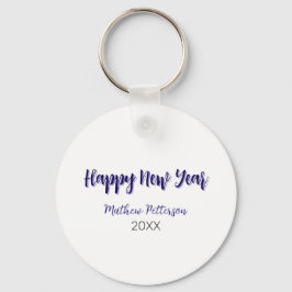 Happy neues Jahr lila schwarz hinzufügen Jahr einf Schlüsselanhänger