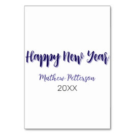 Happy neues Jahr lila schwarz hinzufügen Jahr einf Tischnummer