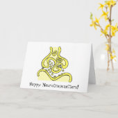 Happy Neurotransmitter-Karte Karte (Gelbe Blume)