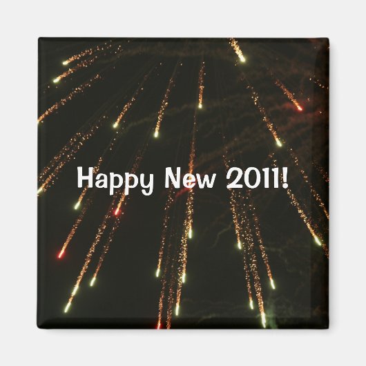 Happy New 2011 Feuerwerk Magnet (Vorne)