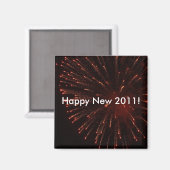 Happy New 2011 Feuerwerk Magnet (Vorderseite/Rückseite)