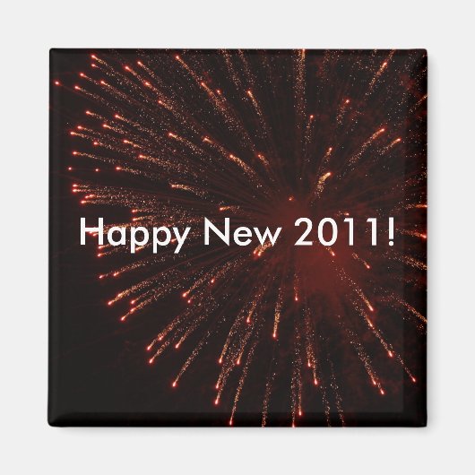 Happy New 2011 Feuerwerk Magnet (Vorne)