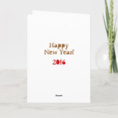 Happy New 2016 Year Card Feiertagskarte (Rückseite)