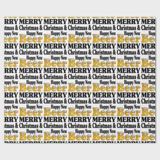 Happy New Beer Geschenkpapier (Flach)